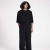 TEXTURED DRAWSTRING STRAIGHT PANT