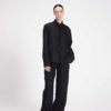 LINEN MID-RISE STRAIGHT PANTS