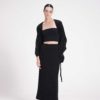 TEXTURED WRAP SKIRT